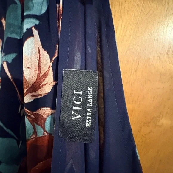 Vici Navy Floral Maxi Dress - Picture 2 of 2